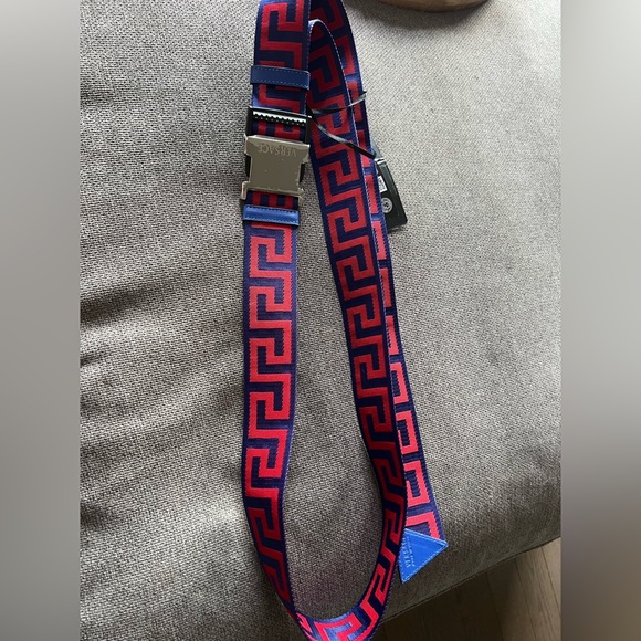 Versace Greca ribbon belt green & red - Picture 2 of 8